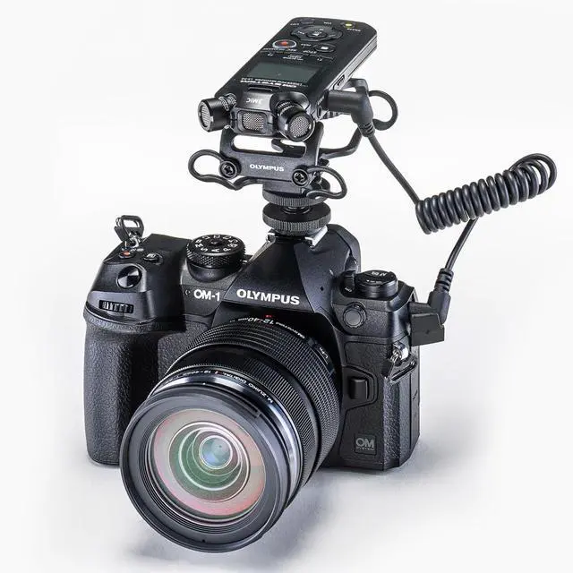 Alt view image 4 of 7 - Olympus LS-P5 PCM Recorder with tresmic 3-Microphone, Bluetooth, Composite USB Microphone Mode, High Resolution Sound, Low-Cut Filter, 16GB Built-in Memory