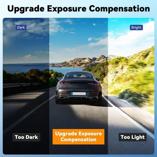 Alt view image 7 of 7 - 360° 4 Channel 1080P Dash Cam Front and Rear Inside Left Right, 2 IPS Dash for Cars, Built-in Loop Recording, 24/7 Recording Parking,Motion Detection,Night Vision,Reversing Help (No WiFi)