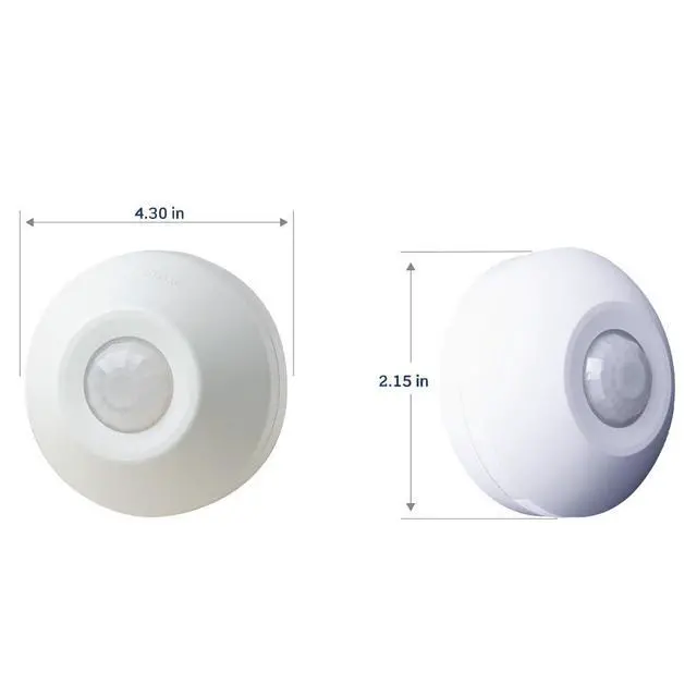 Alt view image 2 of 2 - PIR Ceiling Mount Occupancy Sensor, 120-277V, 1000W, 570SF Field-of-View, ODC0S-I1W, White