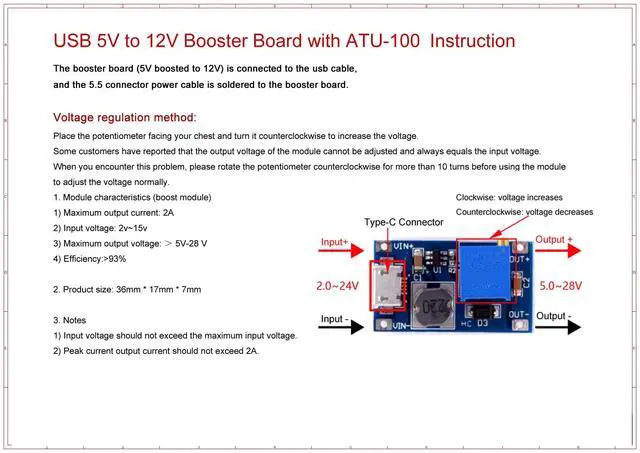 Alt view image 7 of 7 - ATU-100 EXT Antenna Tuner 1.8-50MHz atu100 by N7DDC 7x7 0.96 Inch OLED 3.2 Firmware Programmed with Housing Assembled Machine with USB CableNo Battery Compatible with Radio Antenna