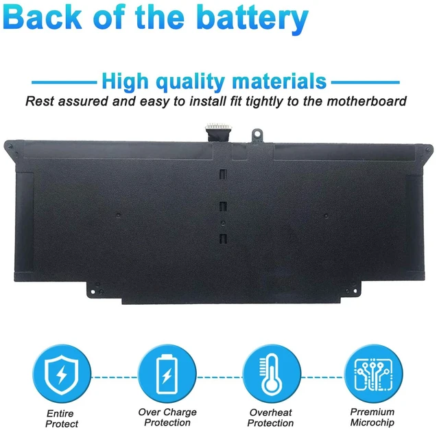 Alt view image 4 of 7 - 52Wh JHT2H Laptop Battery for Dell Latitude 7310 7410 Series for Dell Latitude 7410 Chromebook Enterprise Series P33S P33S001 P34S P34S001 HRGYV XMT81 7CXN6 T3JWC 4V5X2 WY9MP X825P YJ9RP