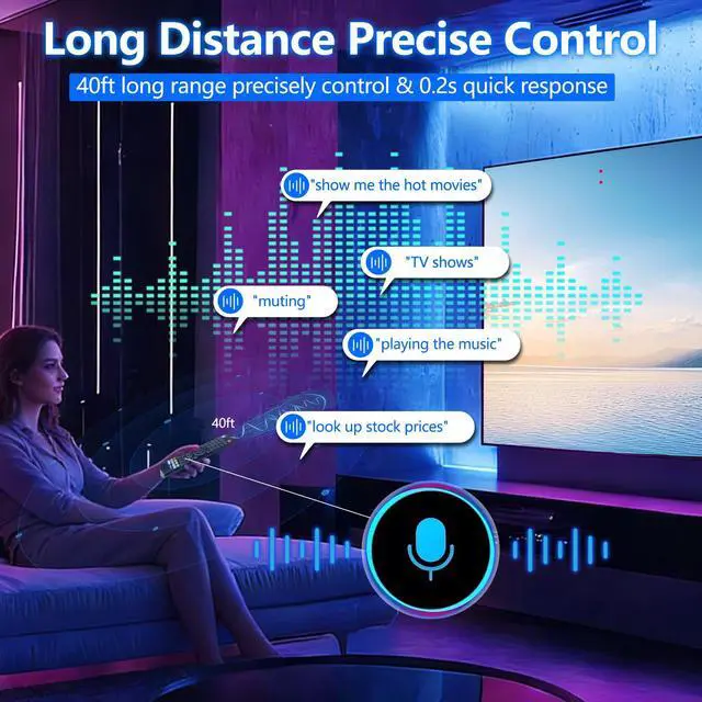 Alt view image 5 of 7 - New Backlight V5 Pro Voice Remote Control, Compatible with vSeeBox V1/V2,V5/V1/V2/V3 Pro,V3 Plus,V1 Max,Elite,Max Smart Bluetooth Voice Remote Control