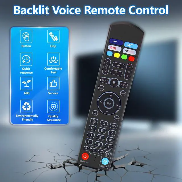 Alt view image 7 of 7 - New Backlight V5 Pro Voice Remote Control, Compatible with vSeeBox V1/V2,V5/V1/V2/V3 Pro,V3 Plus,V1 Max,Elite,Max Smart Bluetooth Voice Remote Control