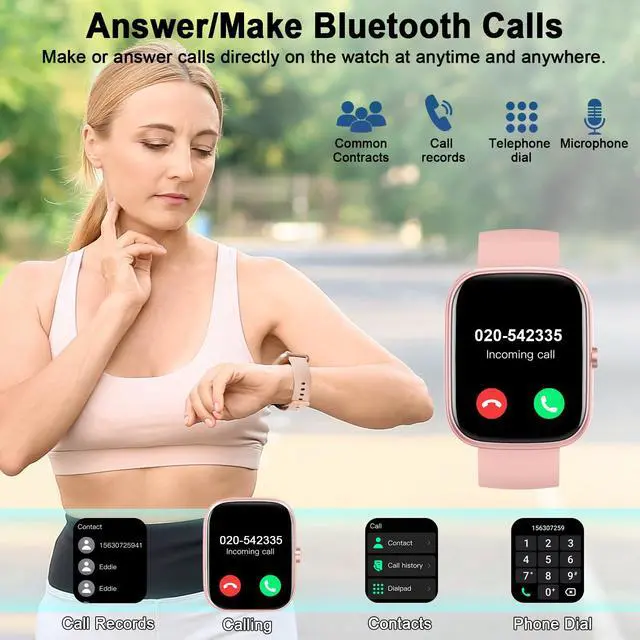 Alt view image 2 of 7 - Smart Watch for Women (Answer/Make Call), 1.91"HD Touch Screen Smartwatch with Heart Rate/Sleep Monitor/Pedometer/Calories, 113+ Sports Fitness Watch, IP68 Waterproof Activity Tracker for Android iOS