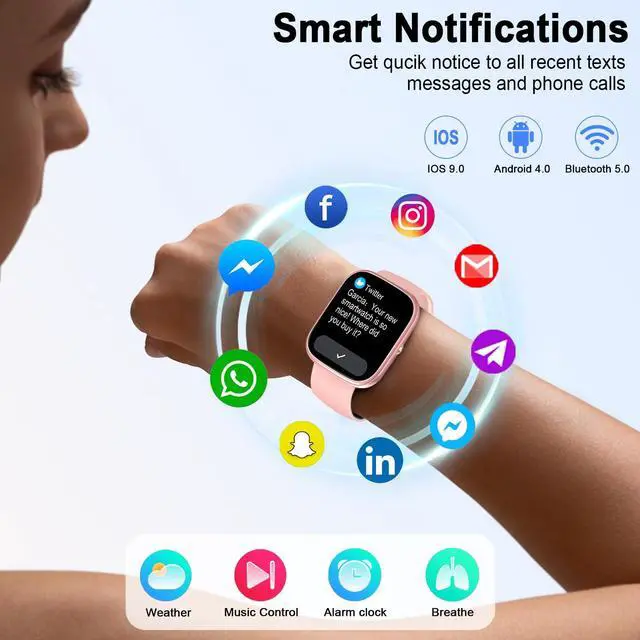 Alt view image 4 of 7 - Smart Watch for Women (Answer/Make Call), 1.91"HD Touch Screen Smartwatch with Heart Rate/Sleep Monitor/Pedometer/Calories, 113+ Sports Fitness Watch, IP68 Waterproof Activity Tracker for Android iOS