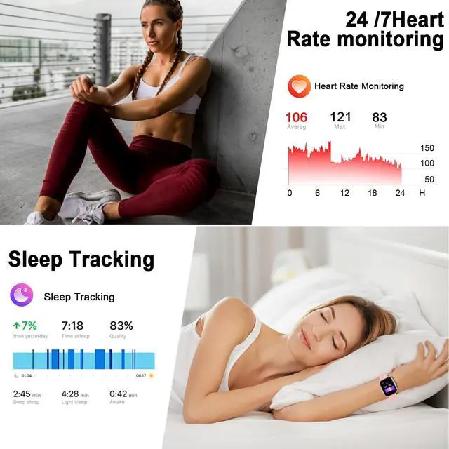 Alt view image 5 of 7 - Smart Watch for Women (Answer/Make Call), 1.91"HD Touch Screen Smartwatch with Heart Rate/Sleep Monitor/Pedometer/Calories, 113+ Sports Fitness Watch, IP68 Waterproof Activity Tracker for Android iOS