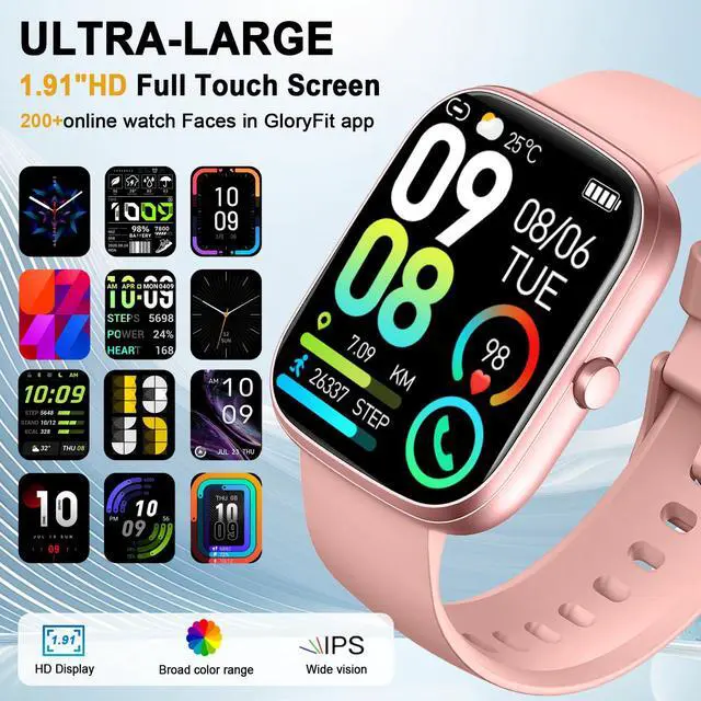 Alt view image 6 of 7 - Smart Watch for Women (Answer/Make Call), 1.91"HD Touch Screen Smartwatch with Heart Rate/Sleep Monitor/Pedometer/Calories, 113+ Sports Fitness Watch, IP68 Waterproof Activity Tracker for Android iOS