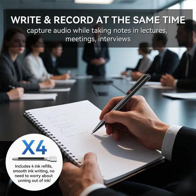 Alt view image 2 of 7 - Digital Voice Recorder,64GB Voice Activated Recorder with Playback,Noise Reduction & Long Battery Life,One-Touch Audio Recording Device with Type-C,Auto Save for Lectures,Meetings,Interviews & Classes