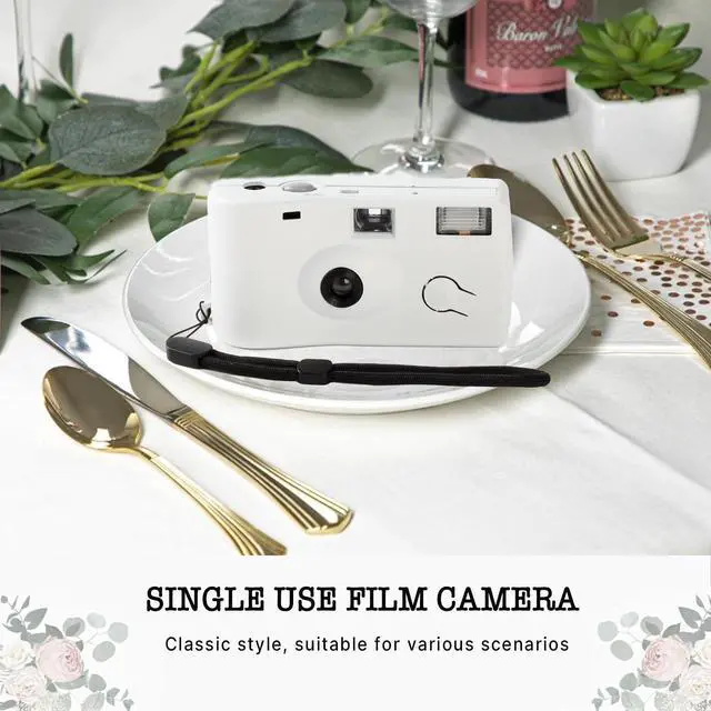 Alt view image 5 of 6 - 8 Pack of Disposable Cameras for Wedding Bulk Single Use Flash 35mm 17 Film 200 ISO Film Camera for Birthday Concert Travel Anniversary Party Supplies
