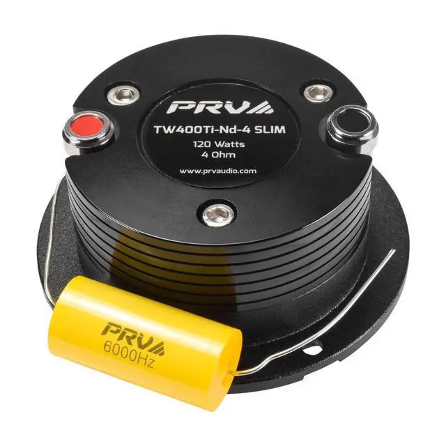 Alt view image 5 of 7 - Bullet Super Tweeters Neodymium, 3 Inch PRV Tweeter Black TW400Ti-Nd-4 Slim 240 Watts 4 Ohm, Easy to Mount, 3 Inch Speaker Replacement (2 Tweeters)