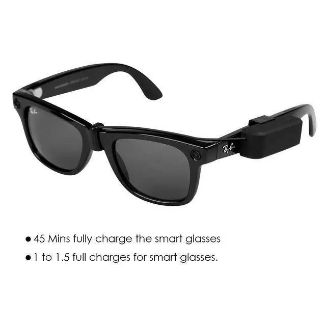 Alt view image 4 of 7 - Wearable Charger for RayBan Meta Gen 2, RayBan Meta Gen 1, Wayfarer/Skyler/Headliner/Oakley Meta HSTN, Portable Charger for Meta Glasses Accessories, Mini Charger for Meta
