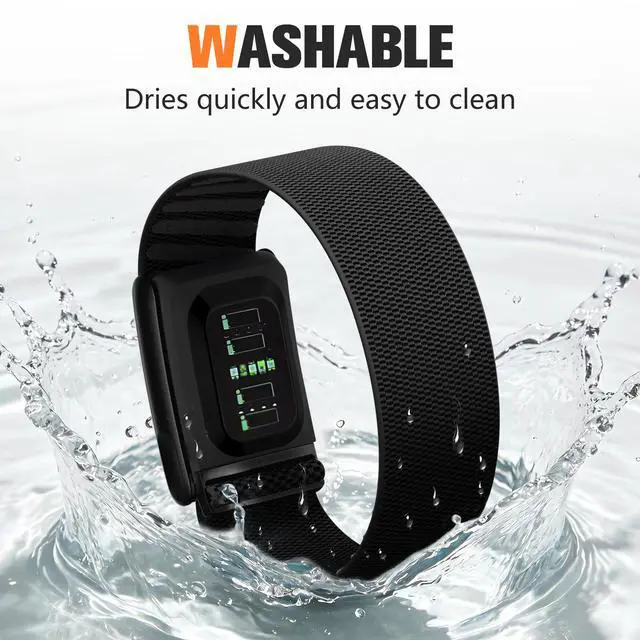 Alt view image 3 of 7 - Sport Band Compatible with Whoop 5.0 Bands One, Peak and Life/MG, Breathable Adjustable Elastic Replacement Soft Nylon Strap Accessories for Whoop Band 5.0 Fitness Tracker, BlackBlack