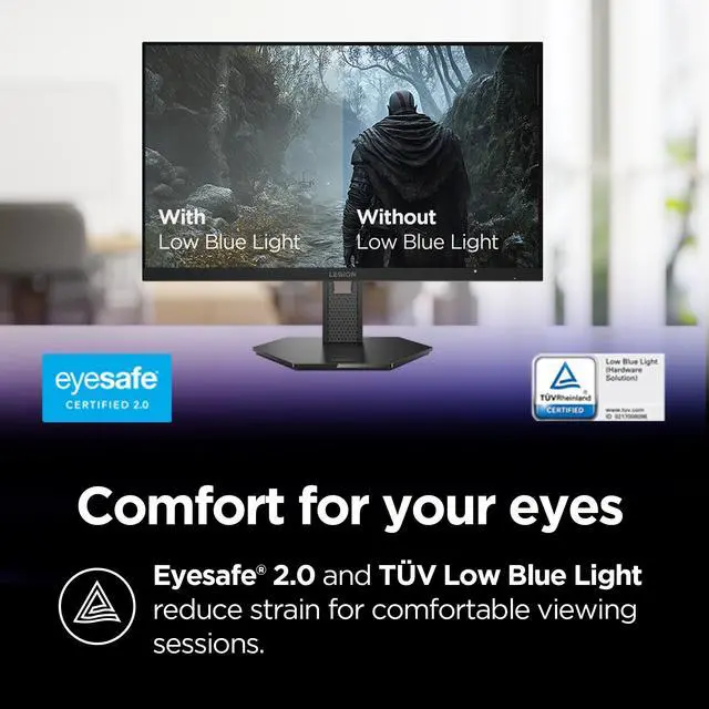 Alt view image 4 of 7 - Legion 27QD-10 Gaming Monitor - 27" QHD IPS Display - 240Hz Refresh Rate - 0.5 ms MPRT - 99% sRGB - AMD FreeSync Premium - Ergonomic Stand