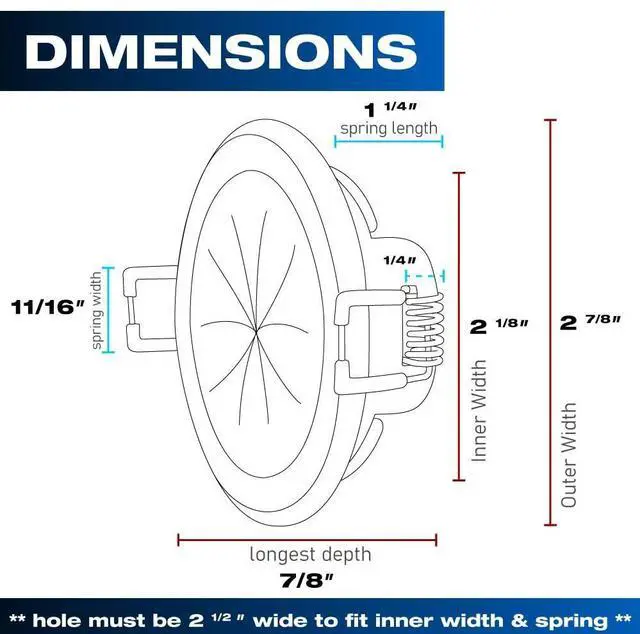Alt view image 5 of 7 - Construct Pro Speedy Spring-Lock Cable Pass Through Port, 2 inch Inner Diameter, Black CON6061SPZ