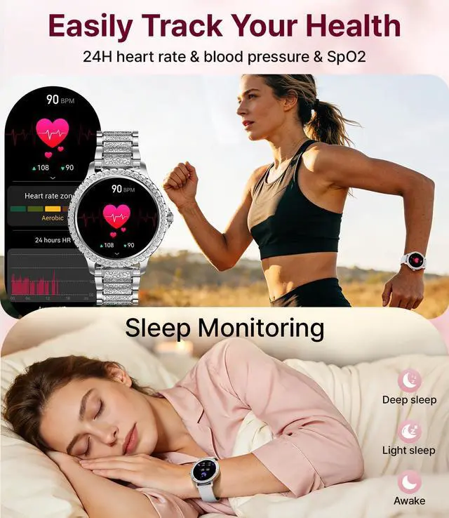 Alt view image 5 of 7 - Smart Watches for Women,1.32" HD Fitness Tracker Watch with Answer/Make Call,AI Voice Control,Heart Rate/Calories/SpO2 Monitor 100+ Sport Modes Ladies Smart Watch for Android iOS (Silver)