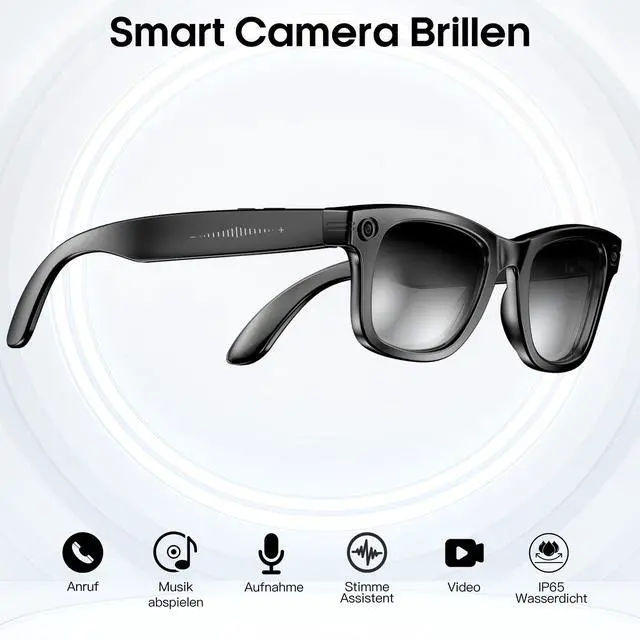Alt view image 3 of 6 - AI Smart Camera Glasses for Men Women, 4K Photography,1080P HD Video Recording,Real-Time Translation, Open-Ear Audio,Voice Assistant, Lightweight