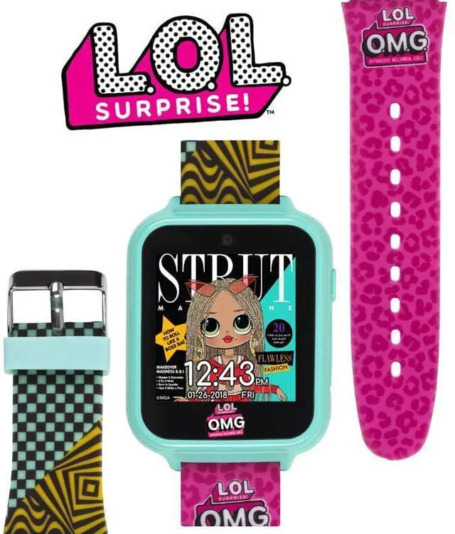 Alt view image 4 of 7 - L.O.L. Surprise OMG Kids Smart Watch with Touchscreen Selfie Camera Voice Recorder Calculator and Step Counter Includes 10 Stylish Watch Faces and Built-In Games Fits Wrist Sizes 5.5" to 8"