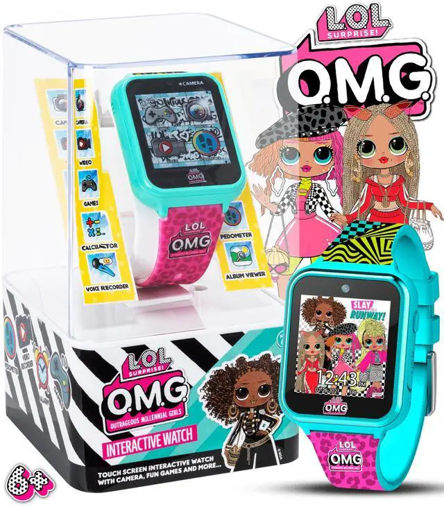 Alt view image 6 of 7 - L.O.L. Surprise OMG Kids Smart Watch with Touchscreen Selfie Camera Voice Recorder Calculator and Step Counter Includes 10 Stylish Watch Faces and Built-In Games Fits Wrist Sizes 5.5" to 8"