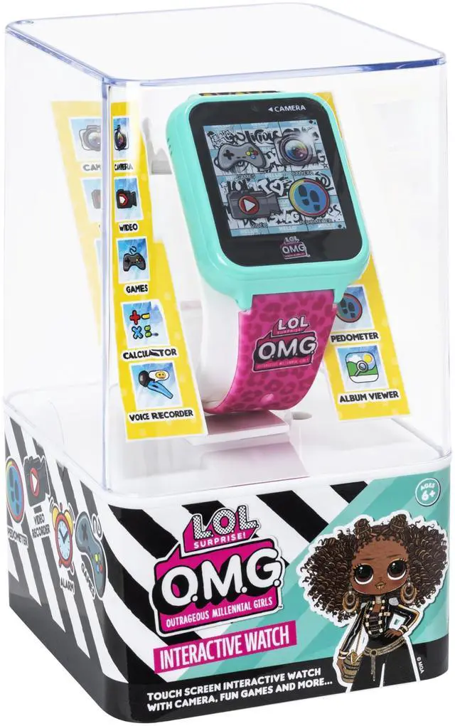 Alt view image 7 of 7 - L.O.L. Surprise OMG Kids Smart Watch with Touchscreen Selfie Camera Voice Recorder Calculator and Step Counter Includes 10 Stylish Watch Faces and Built-In Games Fits Wrist Sizes 5.5" to 8"