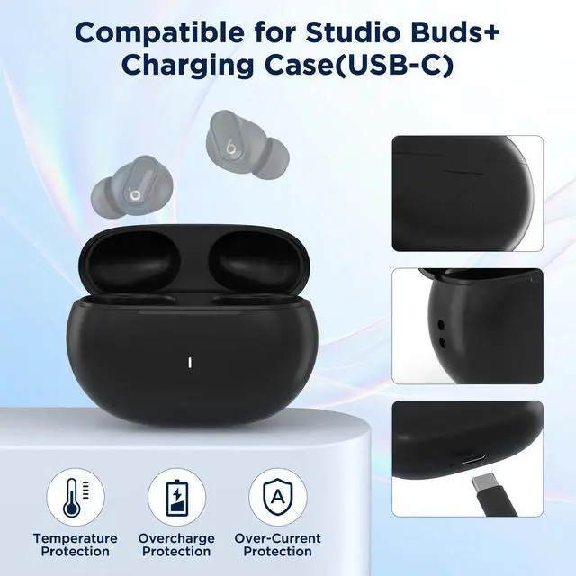 Alt view image 5 of 7 - Replacement Charging Case for Beats Studio Buds & Studio Buds+ | wiht Bluetooth Pairing Sync Button, 660mAh Built-in Battery, Long-Lasting Charging, Earbuds Not Included