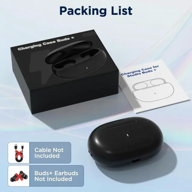 Alt view image 6 of 7 - Replacement Charging Case for Beats Studio Buds & Studio Buds+ | wiht Bluetooth Pairing Sync Button, 660mAh Built-in Battery, Long-Lasting Charging, Earbuds Not Included