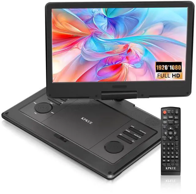 Main image of 15.6" FHD Portable DVD Player with 13.3" Swivel Screen, 1920 * 1080P Car Player for Kids, 4 Hours Rechargeable Battery Support USB/SD Card, Multiple Disc Formats, Type-C/HDMI Port Dual Speakers