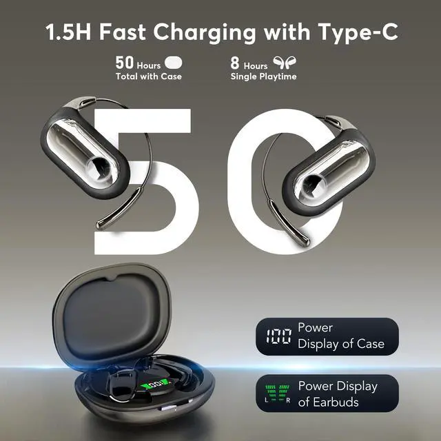 Alt view image 6 of 7 - 168 Languages AI Translation Earbuds, Bluetooth 6.1 Headphones Translator, 4-in-1 Smart Mode Touch Screen Real-Time Earphones Fit for Travel Business Learning