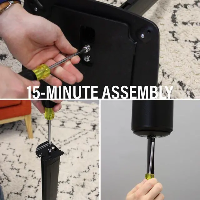 Alt view image 5 of 7 - Height-Adjustable Speaker Stands Pair for Sonos Era 100 - Premium Speaker Stand w/Durable Steel Design & Built-in Cable Managment - Easy DIY Install - Black