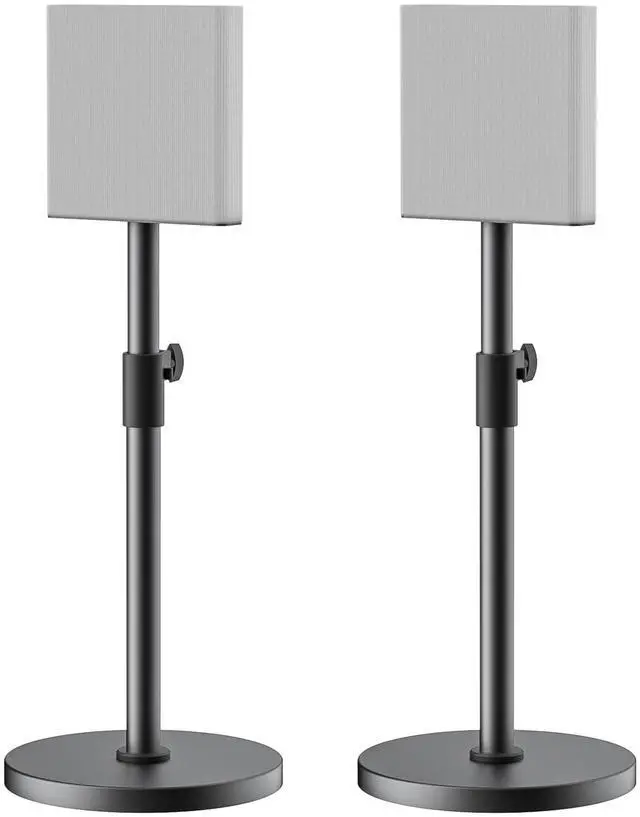 Main image of Heavy-Duty Floor Speaker Stands Pair for Sony Bravia Theatre Quad HT-A9M2 Speaker Stands - Height Adjustable Surround Sound Speaker Stand for Sony HT-A9M2 Stands with Cable Management (Stand Only)
