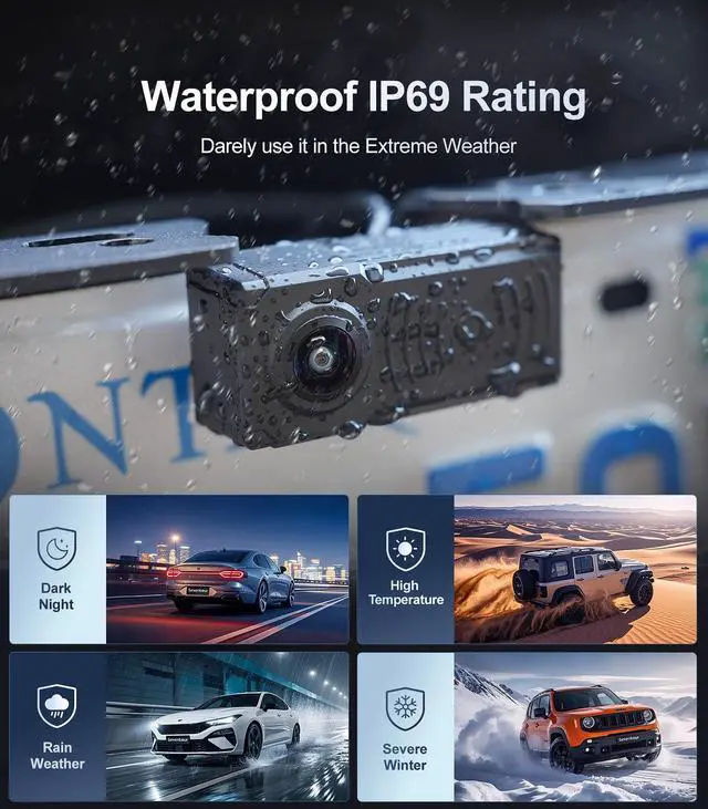Alt view image 5 of 7 - 1080P Backup Camera with Sensors Parking Distance Control (PDC) System | Radar Sensing Warning,Waterproof, Night Vision,Rear View Camera with 7'' Monitor,for Cars/Truck/SUV/RV/Van/Trailer