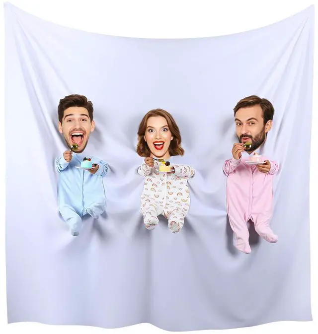 Main image of Baby Shower Game Feed Me Baby Funniest Game Ever for Gender Reveals Feed Blindfolded Shower Funny Activities Gender Reveals Party Supplies Boy or Girl Banner Backdrop Photo Prop(3 Group)