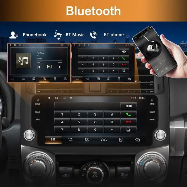Alt view image 5 of 7 - Car Radio Stereo for Toyota 4runner 2010-2022 with CarPlay