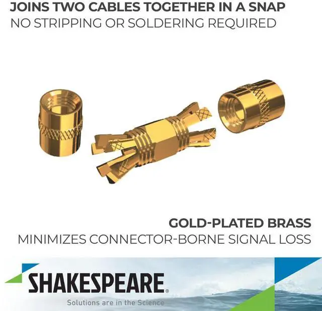 Alt view image 3 of 6 - PL-258-CP-G Marine Center Pin Splice Connector, Gold