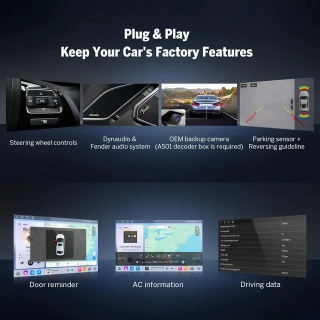 Alt view image 3 of 7 - VWX6S-PRO Headunit for Golf Passat SEAT Skoda MK5/MK6 | vwx6s-pro 9'' 8GB RAM 128GB storage 5G LTE DSP audio optical & coaxial output wireless CarPlay Android Auto
