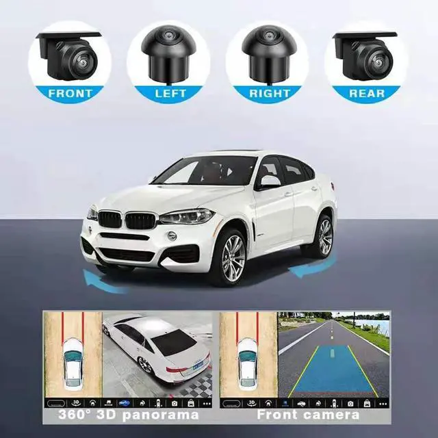 Alt view image 3 of 7 - Double Din Car Stereo Support 360 Panoramic Backup Camera System, 360 Degree Panoramic Dashboard Recorder. 10 inch Touch Vehicle Andriod Navigation 4G+64G
