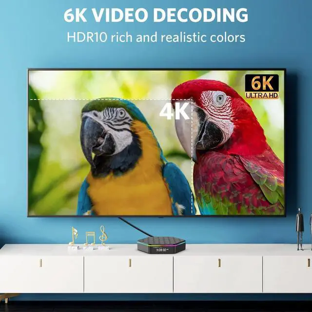 Alt view image 6 of 7 - Android TV Box 12.0 4GB RAM 64GB ROM Allwinner H618 Smart Android Box Support HD 6K/H.265 100M Ethernet 2.4/5G Dual WiFi BT 5.0
