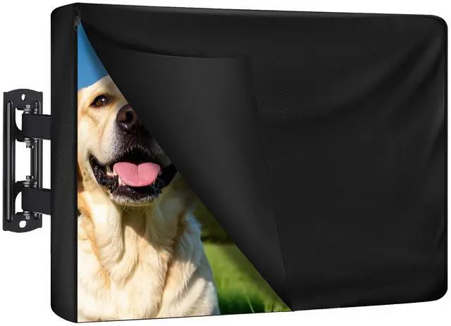Main image of 600D Heavy Duty Outdoor TV Cover for 40-43 inch TV, Upgraded Waterproof and Dustproof TV Screen Protectors with Zipper for Outside