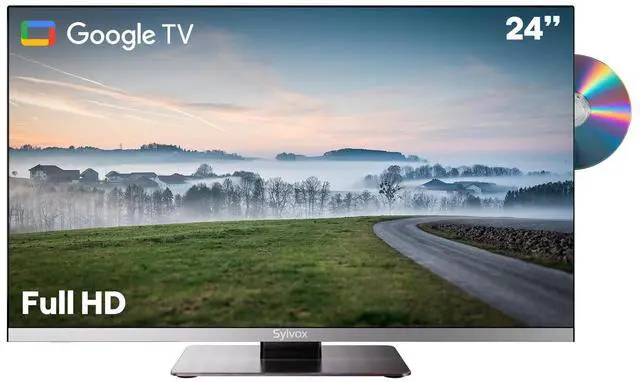 Main image of 24 inch RV TV, 12V Smart TV with DVD Player Built-in, 1080P FHD | AC/DC Power, 9-32V Wide Voltage, Low Energy Consumption, Bezel Less, Seismic Design, for Car RV Camper Truk Boat & Home Use