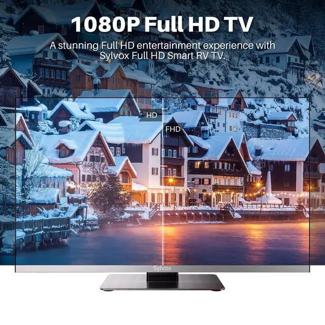 Alt view image 3 of 7 - 22 inch RV TV, 12V Smart TV with DVD Player Built-in, 1080P FHD | AC/DC Power, 9-32V Wide Voltage, Low Energy Consumption, Bezel Less, Seismic Design, for Car RV Camper Truk Boat & Home Use