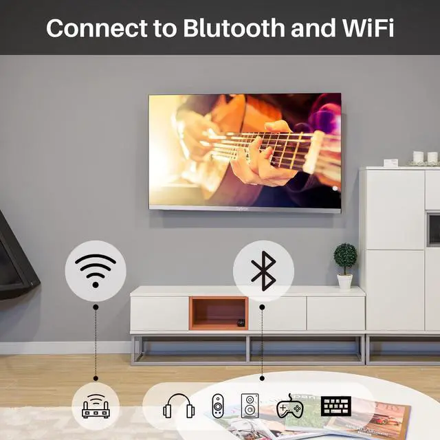 Alt view image 4 of 7 - 22 inch RV TV, 12V Smart TV with DVD Player Built-in, 1080P FHD | AC/DC Power, 9-32V Wide Voltage, Low Energy Consumption, Bezel Less, Seismic Design, for Car RV Camper Truk Boat & Home Use