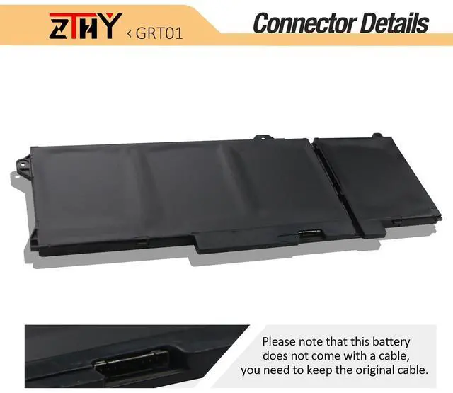 Alt view image 5 of 7 - 64Wh GRT01 Laptop Battery Replacement for Dell Latitude 5421 5431 5521 5531 | Precision 3470 3561 3571 3581 3591 Mobile Workstation Alienware m17 R5 AMD Gaming Battery 00P3TJ 0P3TJ 0R05P0 05RGW 4-Cell