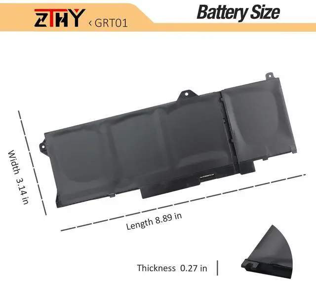 Alt view image 7 of 7 - 64Wh GRT01 Laptop Battery Replacement for Dell Latitude 5421 5431 5521 5531 | Precision 3470 3561 3571 3581 3591 Mobile Workstation Alienware m17 R5 AMD Gaming Battery 00P3TJ 0P3TJ 0R05P0 05RGW 4-Cell