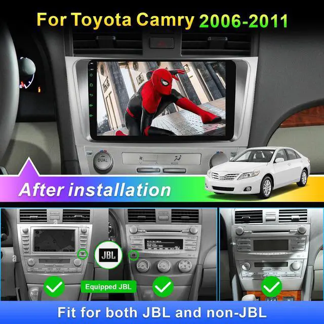 Alt view image 3 of 7 - Car Radio for Toyota Camry 2006 2007 2008 2009 2010 2011 (fit JBL or no JBL, 9 Inch Camry Car Stereo with Wireless CarPlay/Android Auto, Navigation AM FM Radio Linux