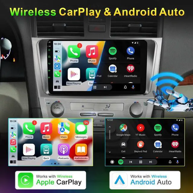 Alt view image 2 of 7 - Car Radio for Toyota Camry 2006 2007 2008 2009 2010 2011 (fit JBL or no JBL, 9 Inch Camry Car Stereo with Wireless CarPlay/Android Auto, Navigation AM FM Radio Linux