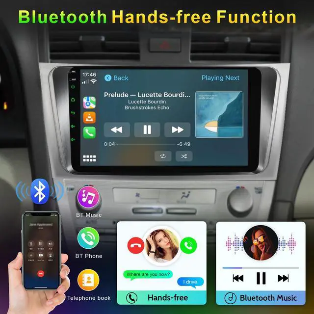 Alt view image 4 of 7 - Car Radio for Toyota Camry 2006 2007 2008 2009 2010 2011 (fit JBL or no JBL, 9 Inch Camry Car Stereo with Wireless CarPlay/Android Auto, Navigation AM FM Radio Linux