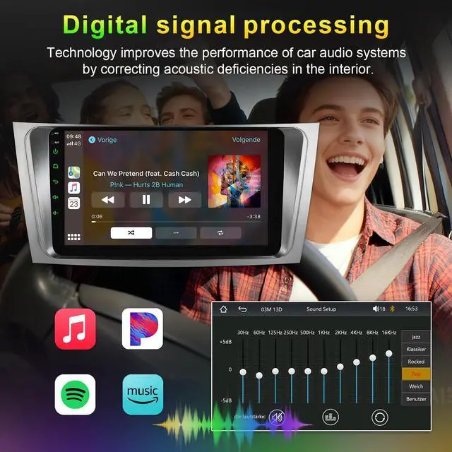 Alt view image 6 of 7 - Car Radio for Toyota Camry 2006 2007 2008 2009 2010 2011 (fit JBL or no JBL, 9 Inch Camry Car Stereo with Wireless CarPlay/Android Auto, Navigation AM FM Radio Linux