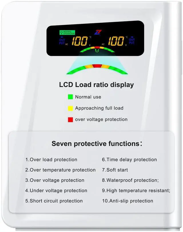 Alt view image 6 of 6 - Step Down Transformer 120v to 100v Voltage Converter 2000W, No Noise, Ten Protection Functions, Using Japan Appliances in US