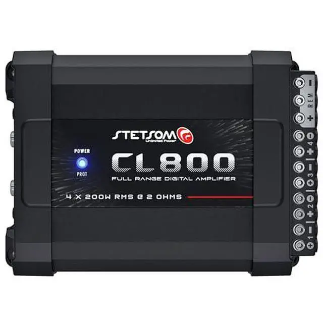 Alt view image 2 of 2 - CL 800.4 2 Ohm Car Audio Amplifier 800 Watts RMS, 4 Channel Class D Full Range Amp, Compact Multichannel Stereo Amplifier with RCA & High Level Input, HPF/LPF Crossover, Brazilian Technology