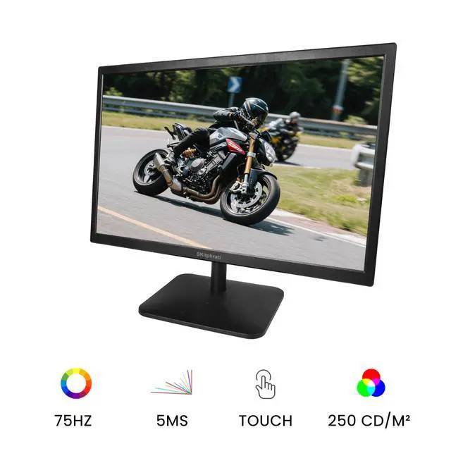 Alt view image 5 of 7 - 21.5" Monitor 1080P IPS 10-Point Touch with HDMI VGA Type-B | Touchscreen Monitor with 10-Points 75Hz VESA 100mm Support 178° Wide Viewing Angle