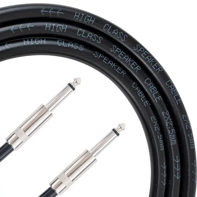 Alt view image 2 of 6 - 2PCS Professional 15 Feet 12 Gauge 1/4 Inch to 1/4 Inch Male Speaker Cables - 15ft 12AWG 6.35mm Stereo Audio Wires DJ Cables - 2 Pack